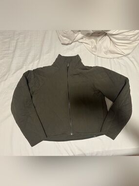 Lululemon Quilted Cropped Jacket in Dark Olive